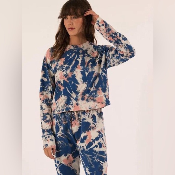 NWT Pam & Gela Womens Tie-Dye Long Sleeve Shirt size XS - Picture 2 of 5